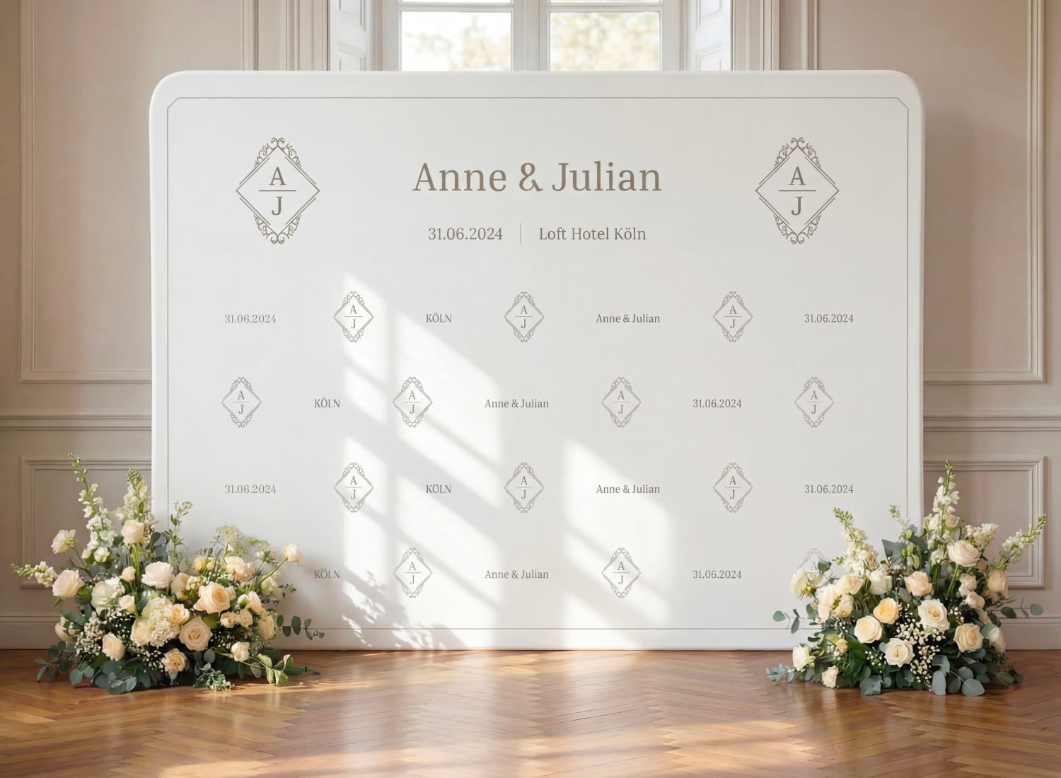 Fotowand für Hochzeiten - ideal als Fotohintergrund