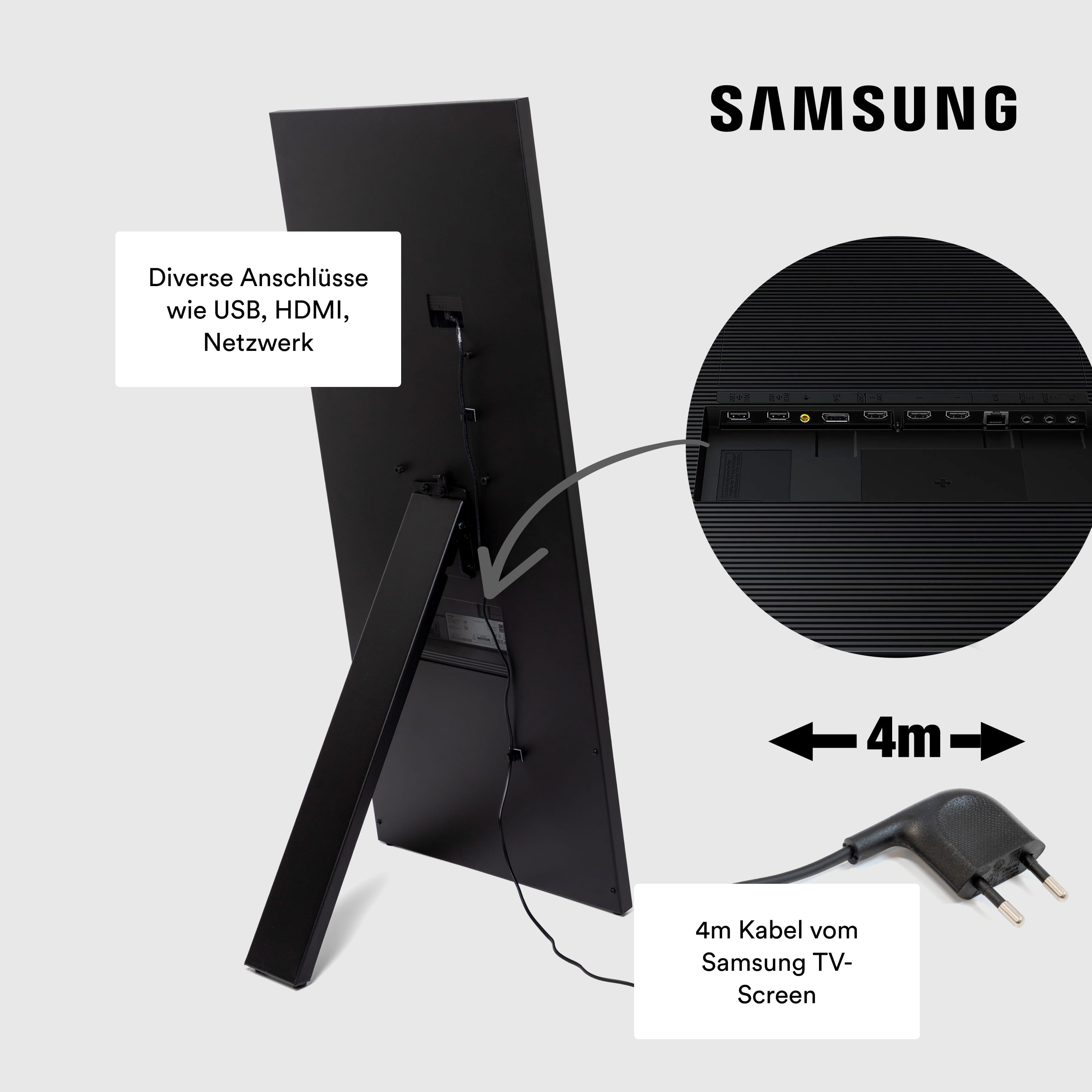 Digitaler Kundenstopper mit 43" Samsung-Bildschirm
