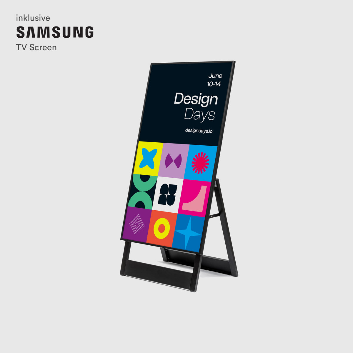 Digitaler Kundenstopper Easy mit Samsung TV