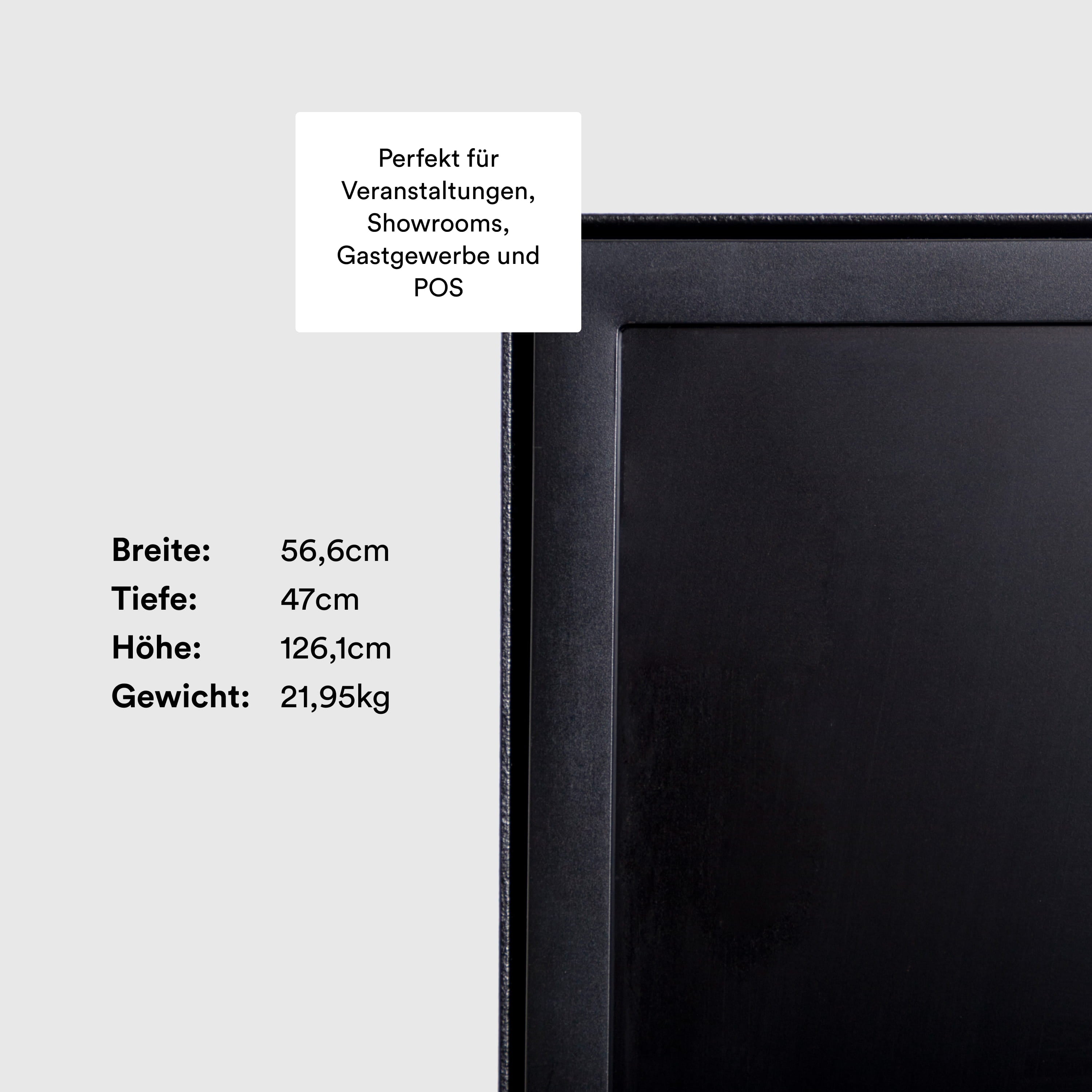 Digitaler Kundenstopper mit 43" Samsung-Bildschirm