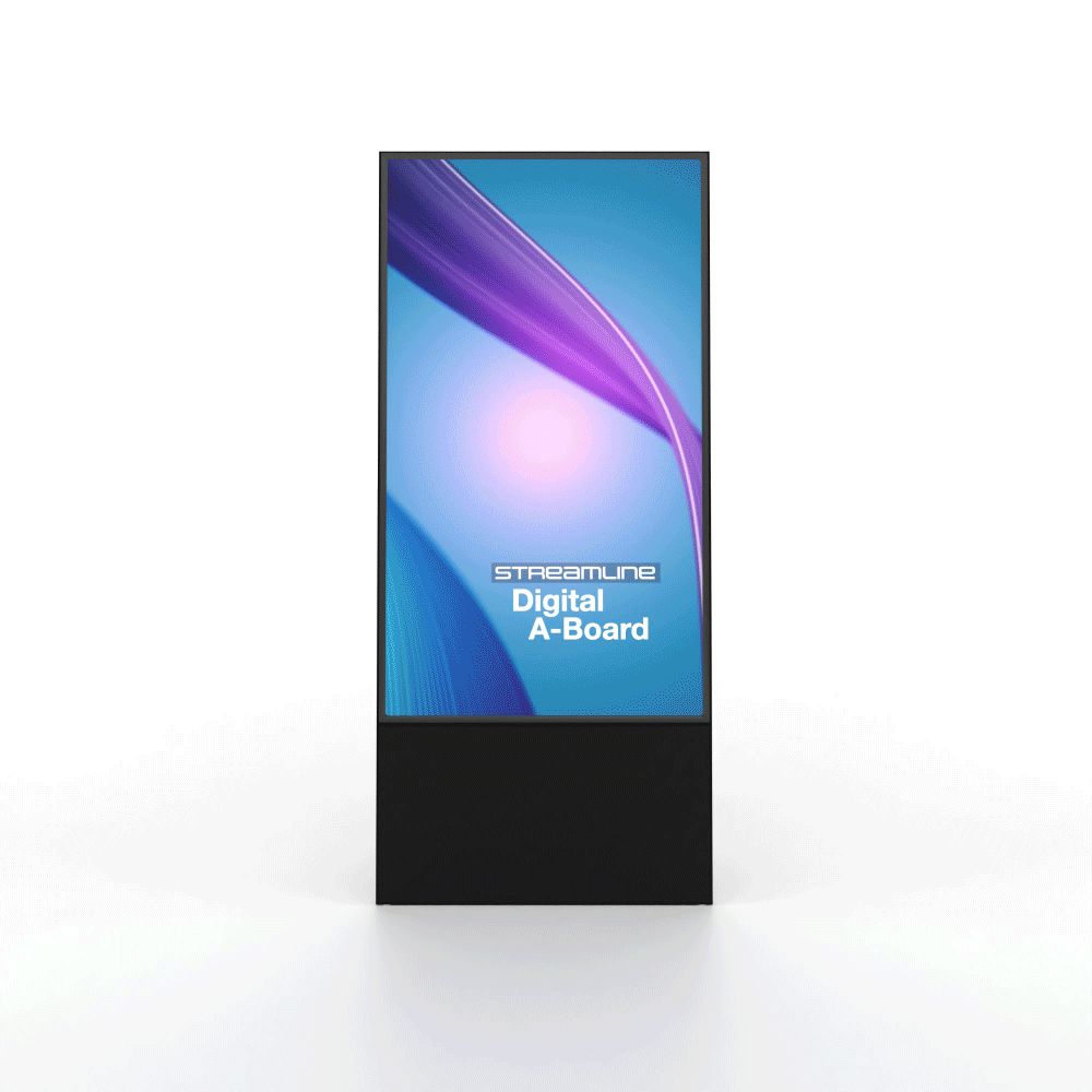 Digitaler Kundenstopper mit 43" Samsung-Bildschirm