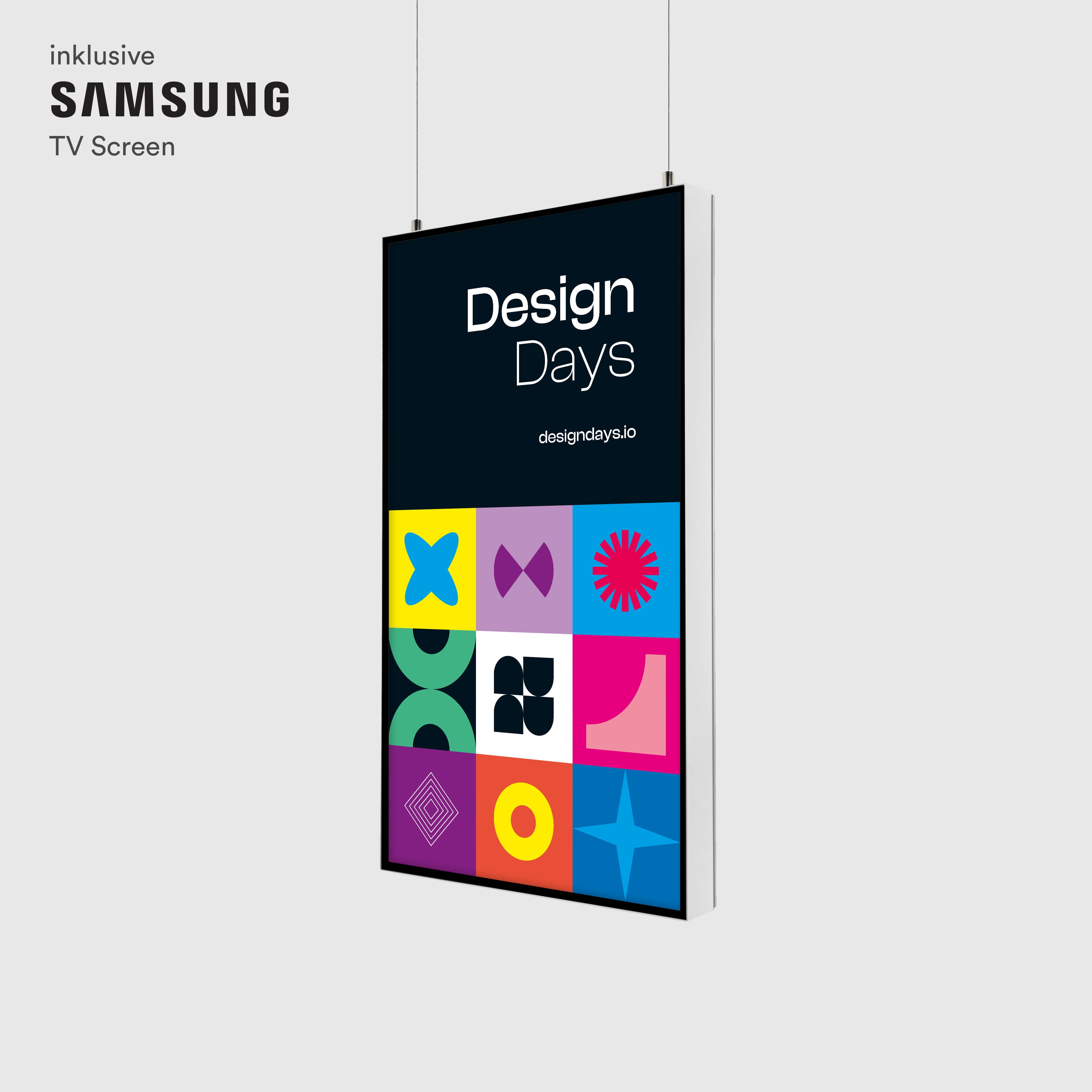 Digitales Panel hängend inkl. Samsung Screen