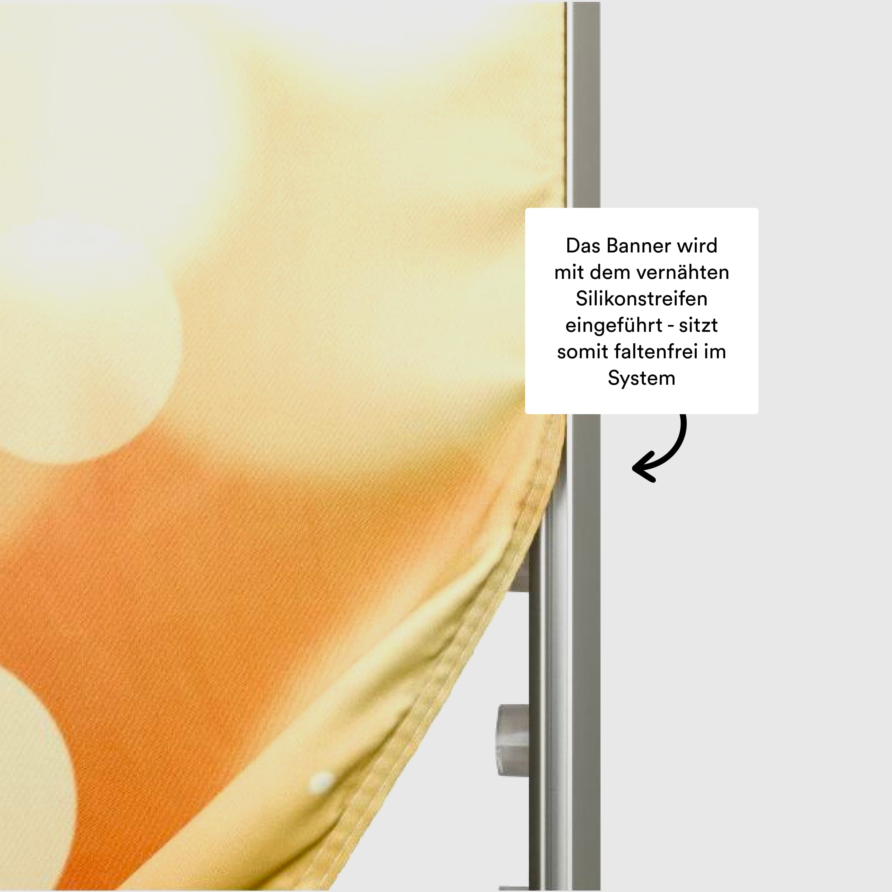 Banner beleuchtete Messewand