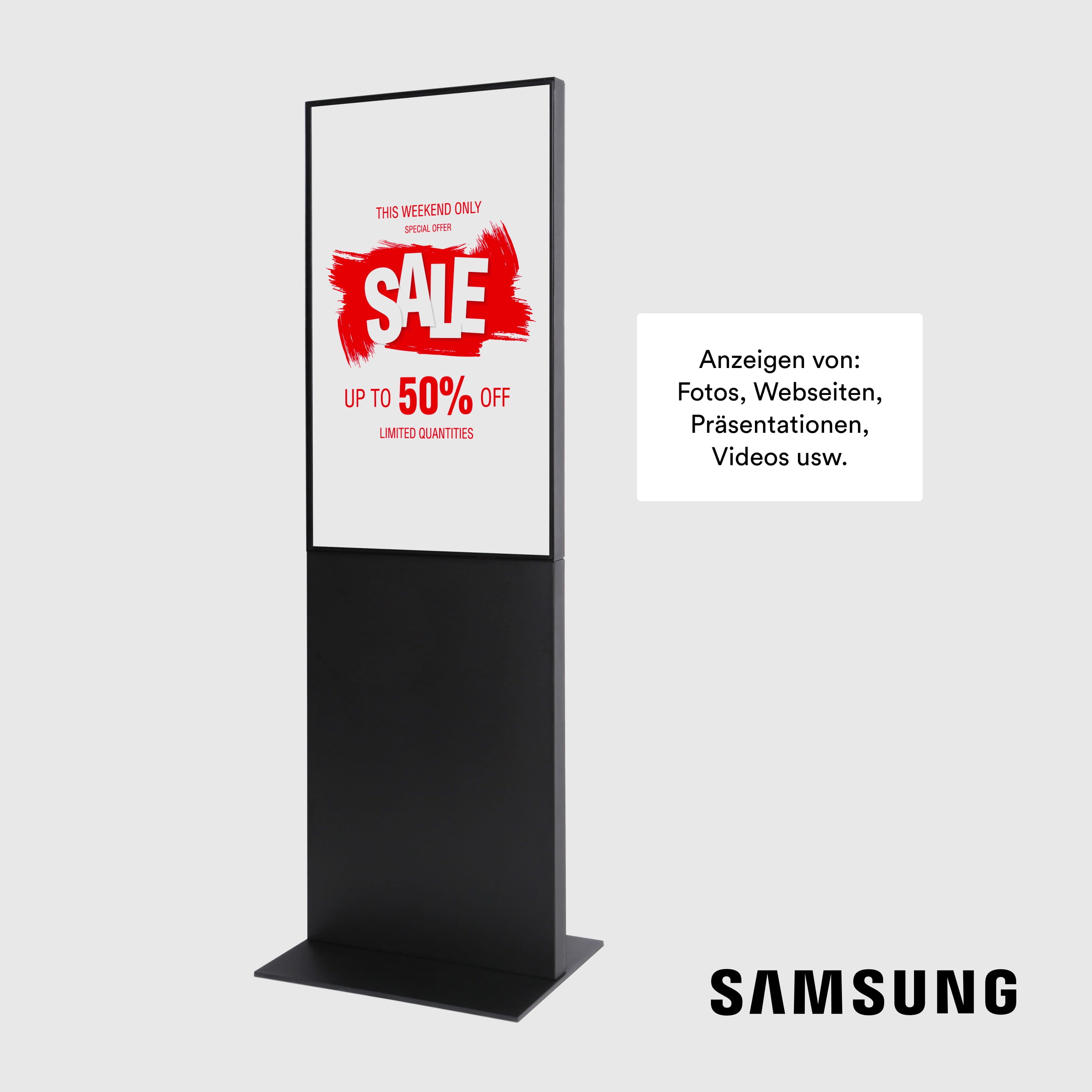 Digitale Infostele mit Samsung-Bildschirm