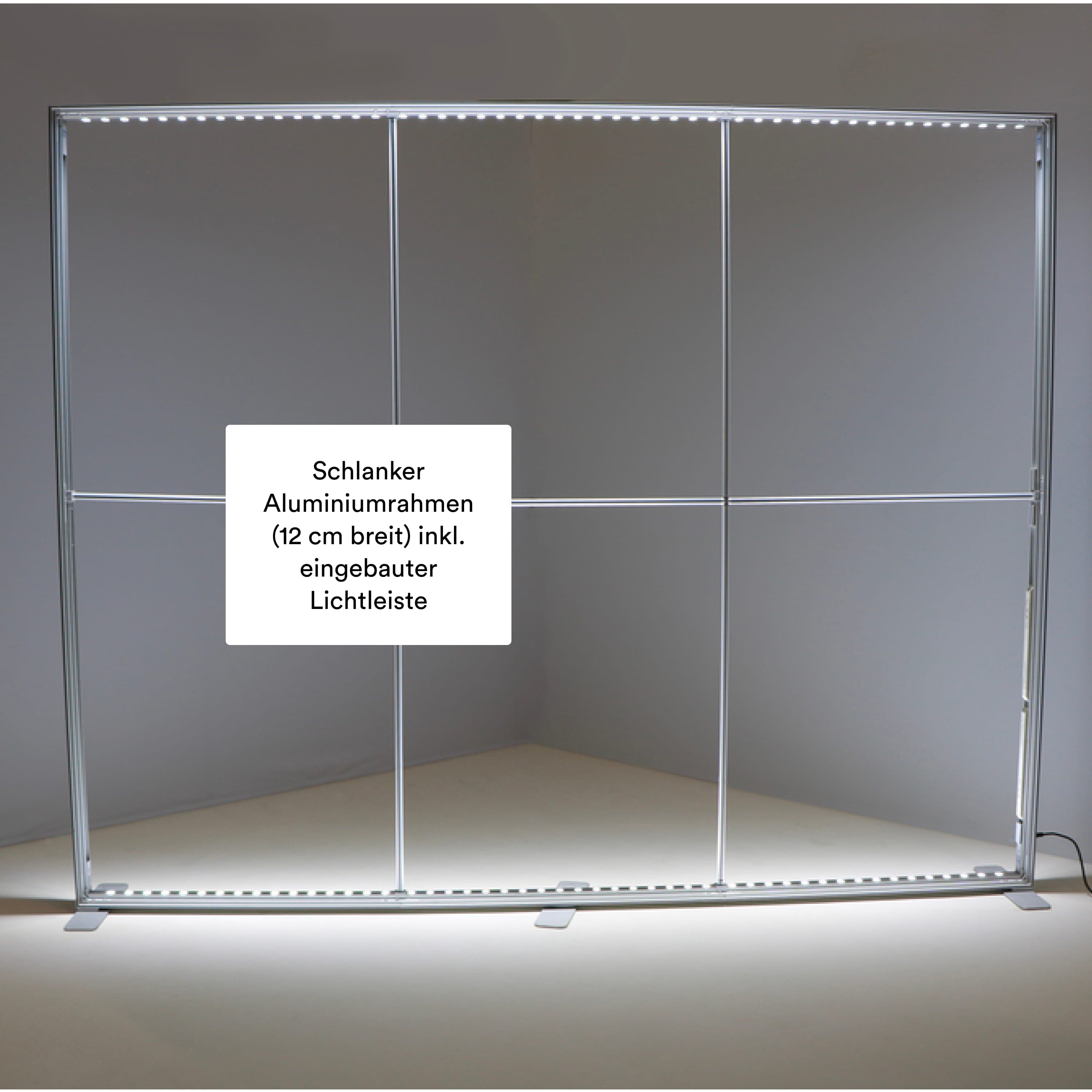 Messewand beleuchtetes System