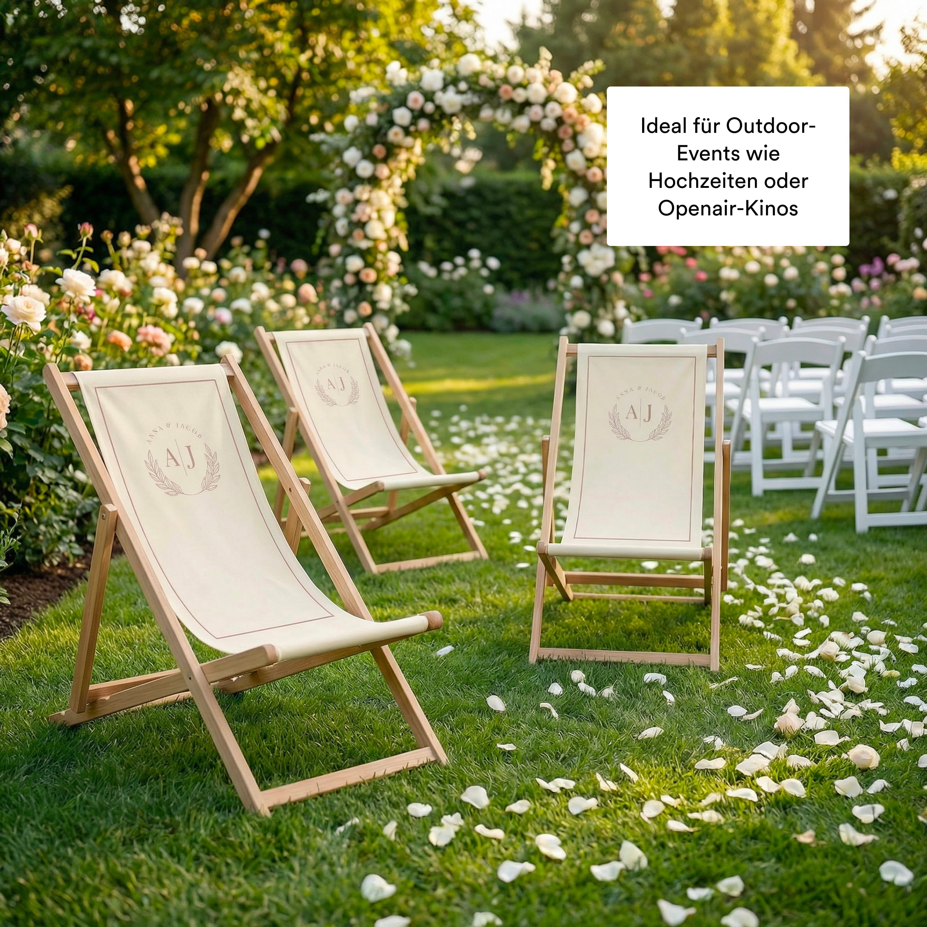 Liegestuhl für Hochzeiten