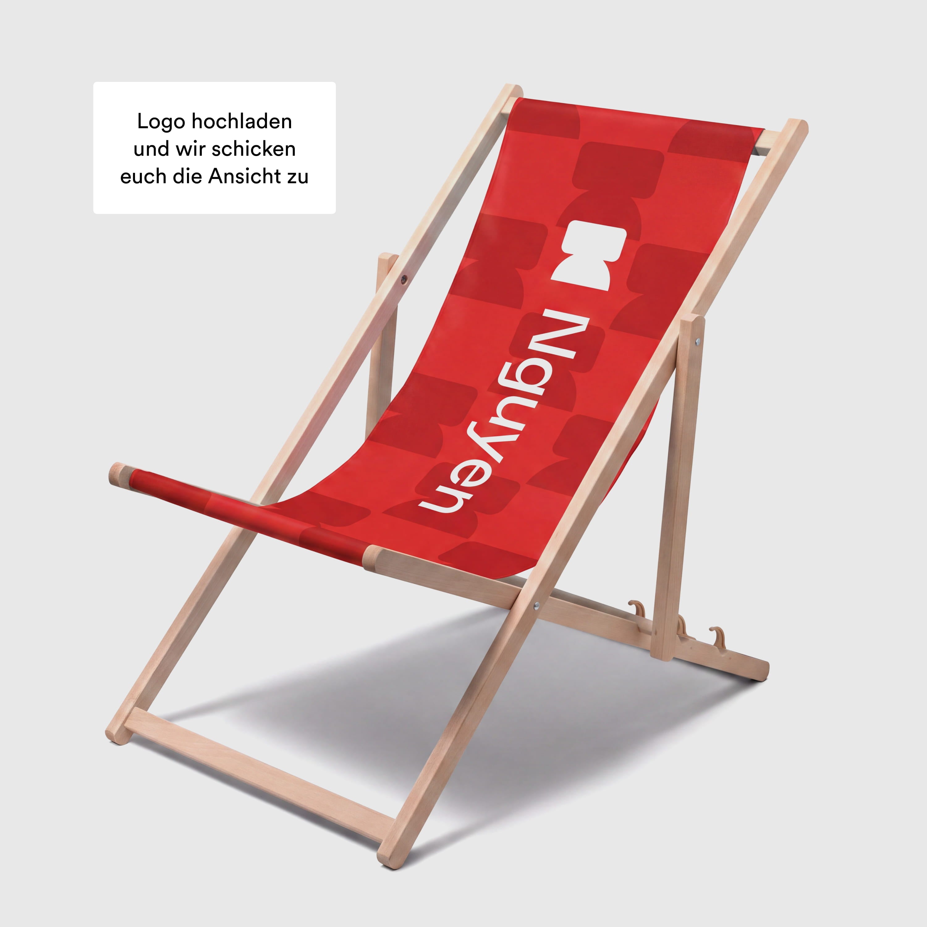 Liegestuhl individuell bedruckt mit Logo