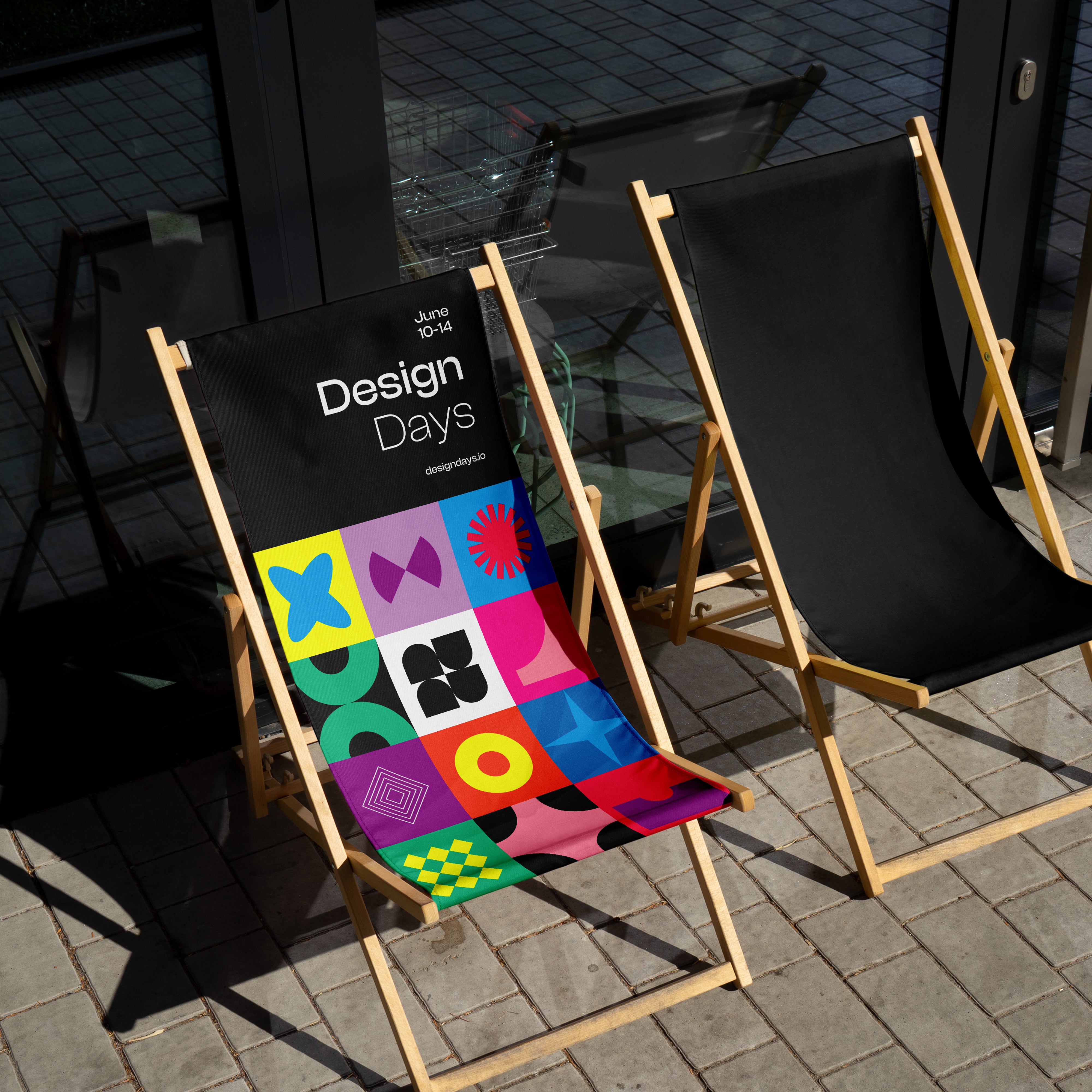 Liegestuhl aus Holz - individuell bedruckt