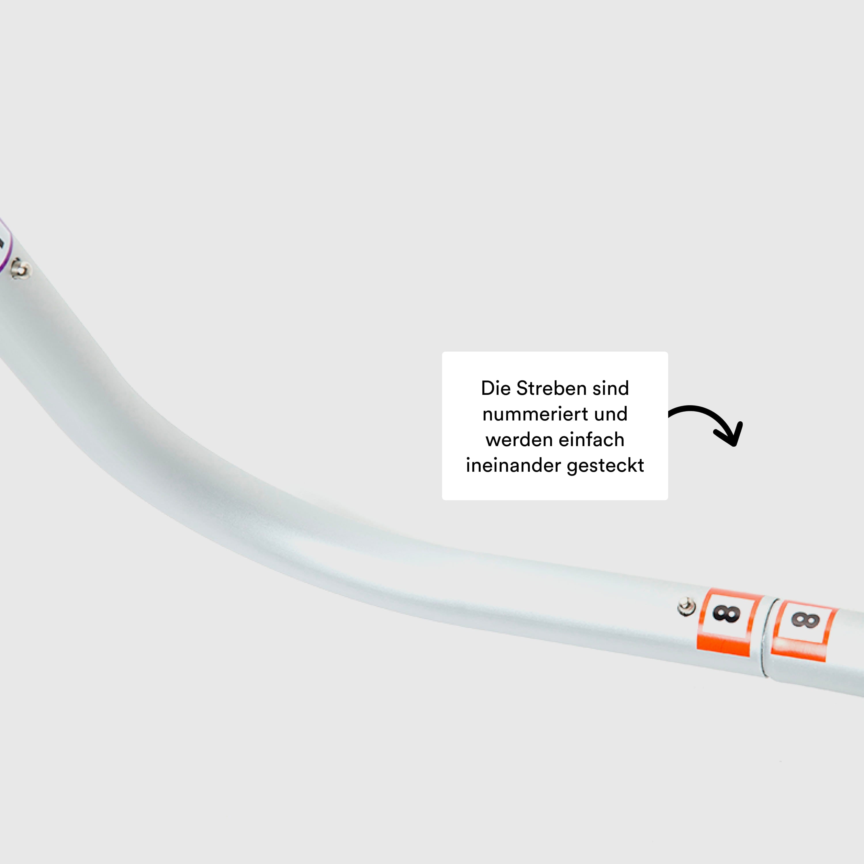 Messewand gebogen ineinanderstecken